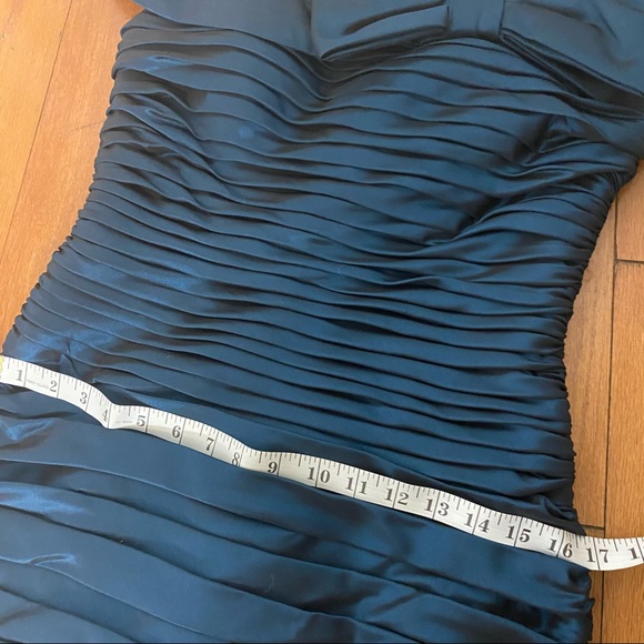 Vintage Jovani 80s Silk Taffeta Full length Dress - Picture 10 of 13